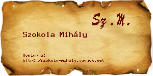 Szokola Mihály névjegykártya